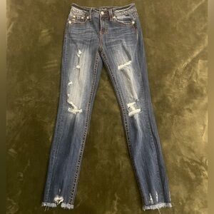 Miss Me Heaven Blue Distressed Skinny Jeans